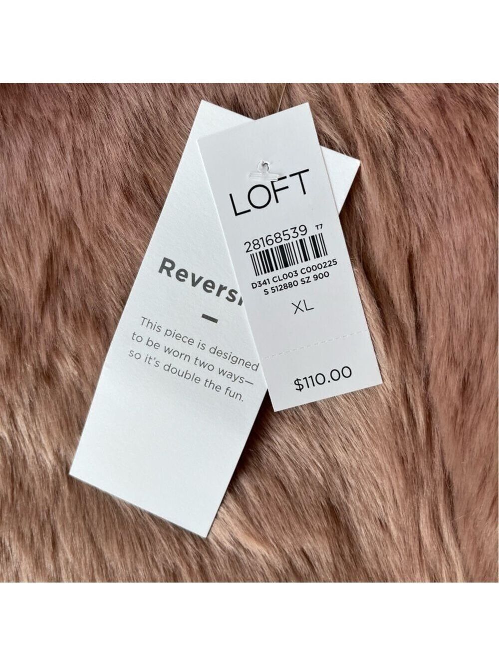 NWT Ann Taylor Loft Women’s Reversible Faux Shearling Suede Vest Rosy Mauve XL - Picture 13 of 15